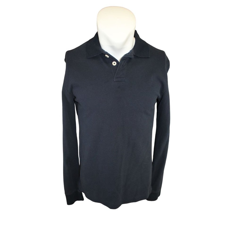 Aeropostale Polo long sleeved  medium Navy   100% Cotton